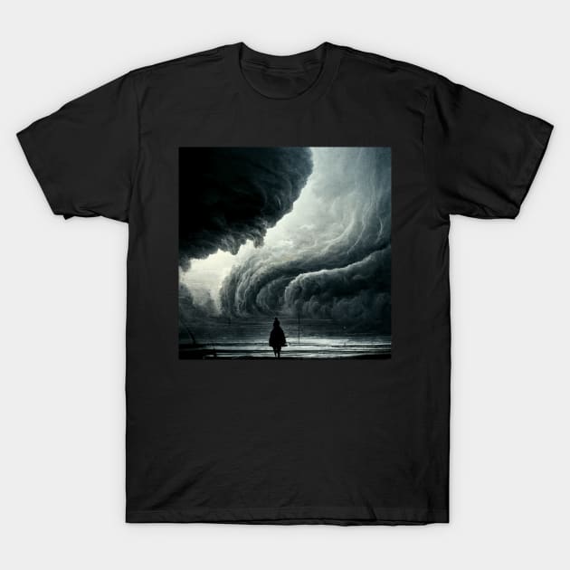 Storm in The Sky T-Shirt by DarkAgeArt